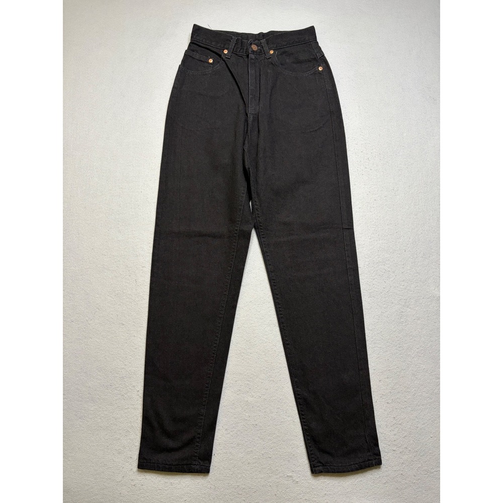 Lee Jeans Womens 5 Black Relaxed Fit High Waist Tapered Leg Vintage 90s NWT